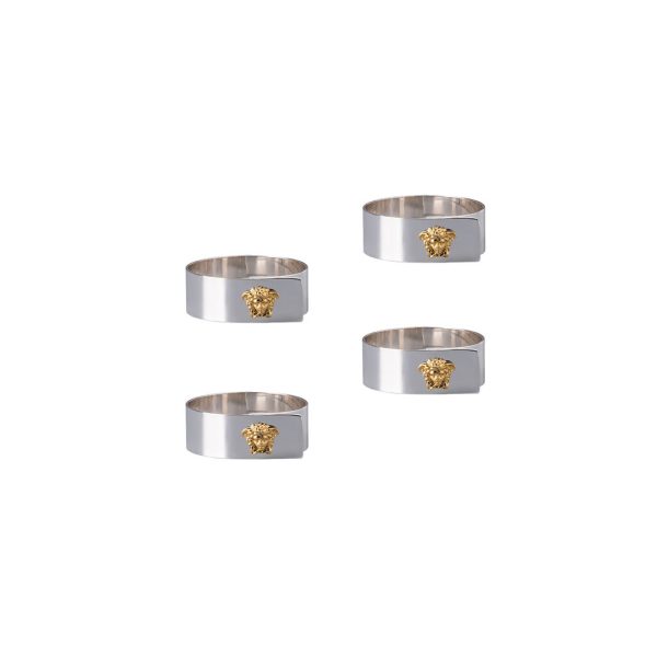 MEDUSA SILVER-GOLD – Set of 4 napkin rings